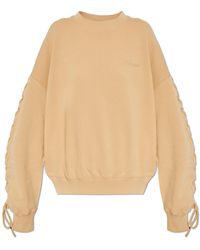 ROTATE BIRGER CHRISTENSEN - Sweatshirt With Lace-Up Sleeves - Lyst