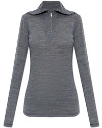 Jil Sander - Top With A Stand-Up Collar - Lyst