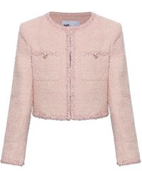 Self-Portrait - Tweed Blazer With Lurex Thread And Sequins - Lyst