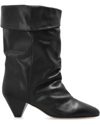 Isabel Marant - 'Dalby' Leather Heeled Ankle Boots - Lyst