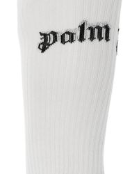 Palm Angels Socks With Logo - White