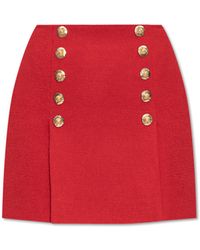 Balmain - Skirt With Buttons - Lyst