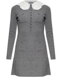Self-Portrait - Dress With Detachable Collar - Lyst