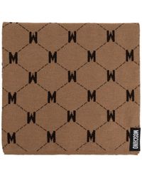 Moschino - Wool Scarf With Monogram - Lyst