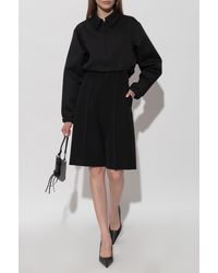 Balenciaga - Wool Jacket With Embroidered Logo - Lyst