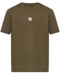 Balmain - T-Shirt With Embroidered Logo - Lyst