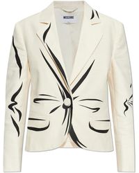 Moschino - Cotton Blazer With Print - Lyst