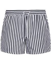 Dolce & Gabbana - Cotton Shorts With A Striped Pattern - Lyst