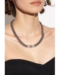 Balenciaga Goth Snake Necklace in Metallic | Lyst