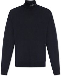 Emporio Armani - Turtleneck Sweater With Logo - Lyst