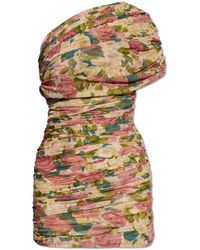 Saint Laurent - One-Shoulder Mini Dress - Lyst
