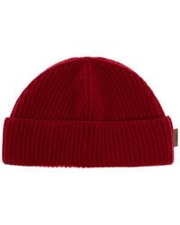 Ami Paris - Wool Beanie With Sewn Logo - Lyst