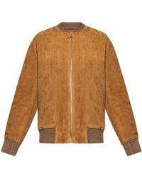 Paul Smith - Suede "Bomber" Jacket - Lyst