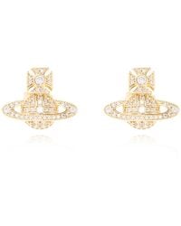 Vivienne Westwood - 'Carmela' Earrings With Logo - Lyst