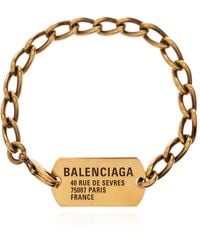 Balenciaga - Logo-plaque Chain Bracelet - Lyst