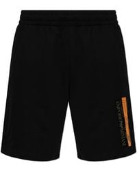 EA7 - Sweat Shorts With Printed Logo - Lyst