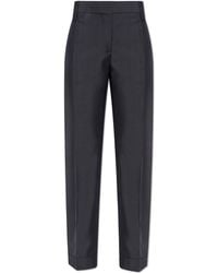 Versace - Wool Pleated Trousers - Lyst