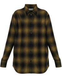 Balenciaga - Wool Shirt With A Check Pattern - Lyst