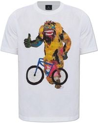 Paul Smith - T-Shirt With Colorful Print - Lyst