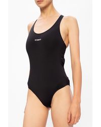 Vetements One-piece Swimsuit With Logo - Black