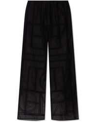 TOTEME - Toteme Pants With Logo - Lyst