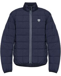 EA7 - Quilted Jacket With Stand-Up Collar - Lyst