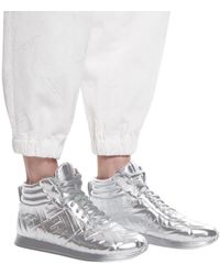fendi silver sneakers