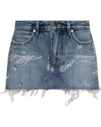 Balenciaga - Jeans Shorts With A Vintage Effect - Lyst
