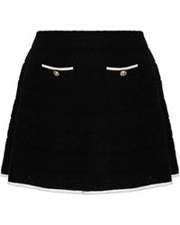 Self-Portrait - Short Skirt With Lurex Thread - Lyst