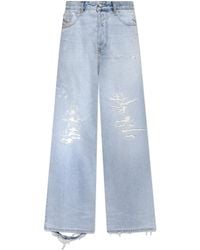 DIESEL - 'D-Rise' Wide Leg Jeans - Lyst