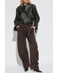 Gestuz - Leather Jacket 'Gzelena' - Lyst