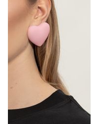 Moschino - Heart-Shaped Clip-On Earrings - Lyst