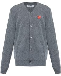 COMME DES GARÇONS PLAY - Cardigan With Logo Patch - Lyst