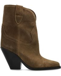 Isabel Marant - Suede Heeled Ankle Boots 'Leyane' - Lyst