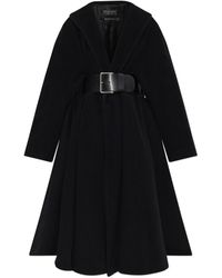 Balenciaga - Wool Coat With Belt - Lyst