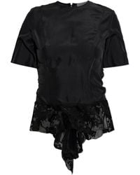 McQueen - Asymmetrical Cut T-Shirt - Lyst