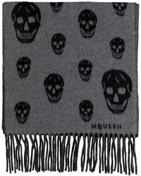 McQueen - Scarf With Skull Motif - Lyst