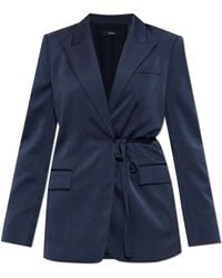 Theory - Blazer With Tie Fastening - Lyst