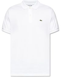 Lacoste - Crocodile Patch Cotton Polo Shirt - Lyst
