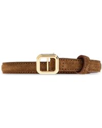 LIE STUDIO - Suede Belt "Georgia Slim" - Lyst