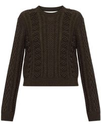 Jil Sander - Wool Sweater With Decorative Knit - Lyst