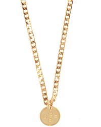 Off-White c/o Virgil Abloh Logo Pendant Necklace - Metallic