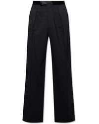 Emporio Armani - Pleat-Front Trousers - Lyst