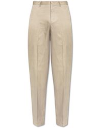 Emporio Armani - Cotton Trousers, - Lyst