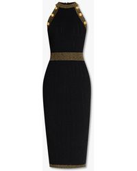Balmain Sleeveless Dress - Black