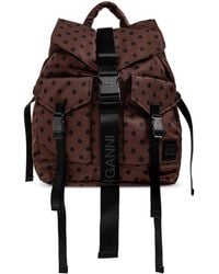 Ganni - Backpack With Polka Dot Pattern - Lyst