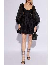 Zimmermann - Short Dress With Puffy Sleeves - Lyst