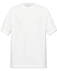 Burberry - T-Shirt With Embroidered Logo - Lyst