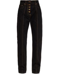 Versace - Jeans With Contrasting Stitching - Lyst
