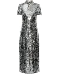 Self-Portrait - Sequin Dress With Turtleneck - Lyst